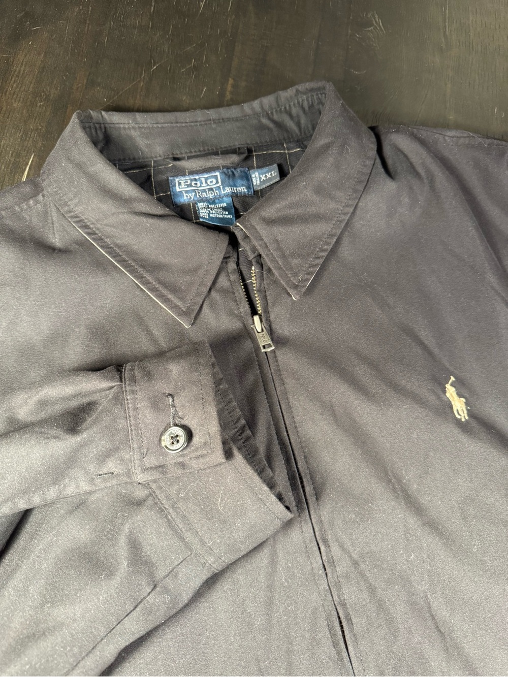 VTG Polo by Ralph Lauren Men’s Black Zip-Front Jacket